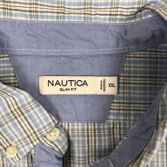 Nautica Slim Fit Plaid Long Sleeve Button Down - Picture 3 of 8